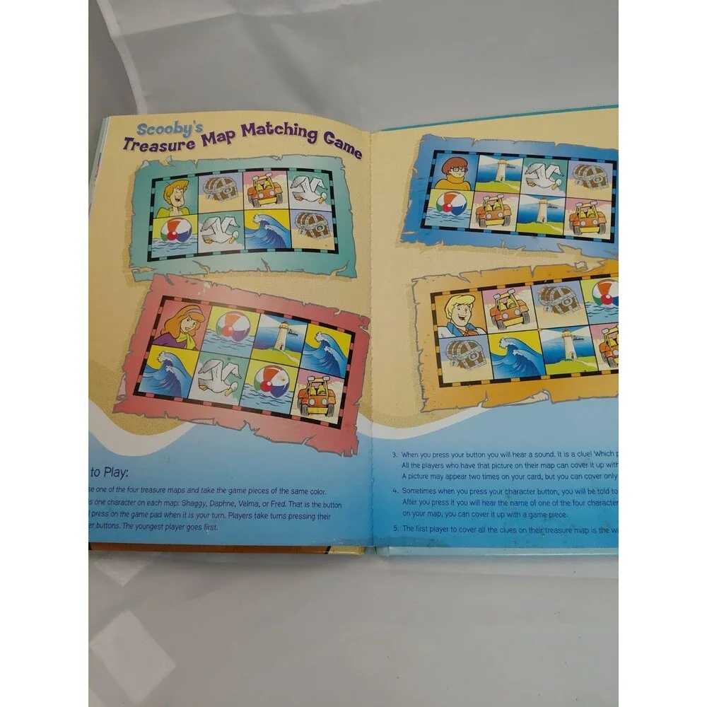 Scooby-Doo! MESSAGE IN A BOTTLE Interactive Play-A-Sound Book 2004 New Batteries